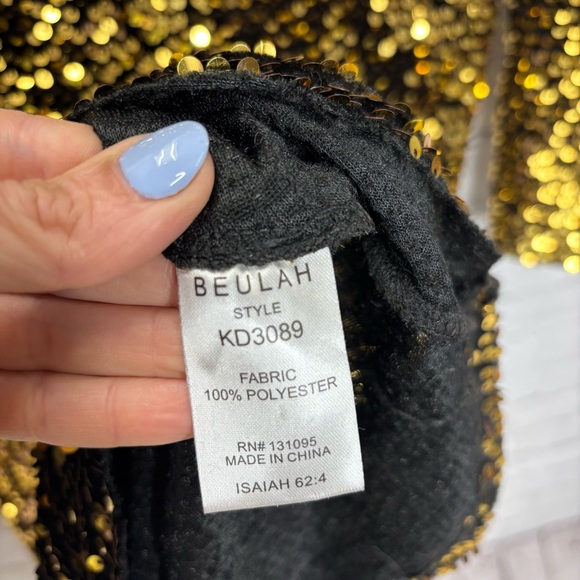 Beulah Gold Sequin Maxi Dress - Picture 9 of 11